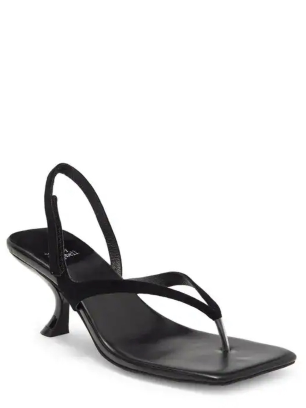 Jeffrey Cambell Fused Sandal Strappy Square-Toe Slingback Heels in Black Sz 6.5